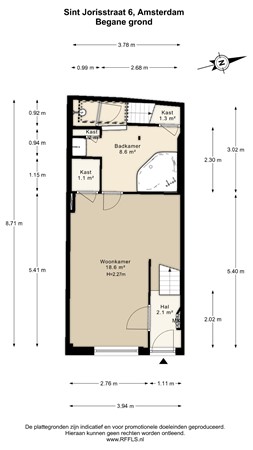 Floorplan - Sint Jorisstraat 6, 1017 BC Amsterdam